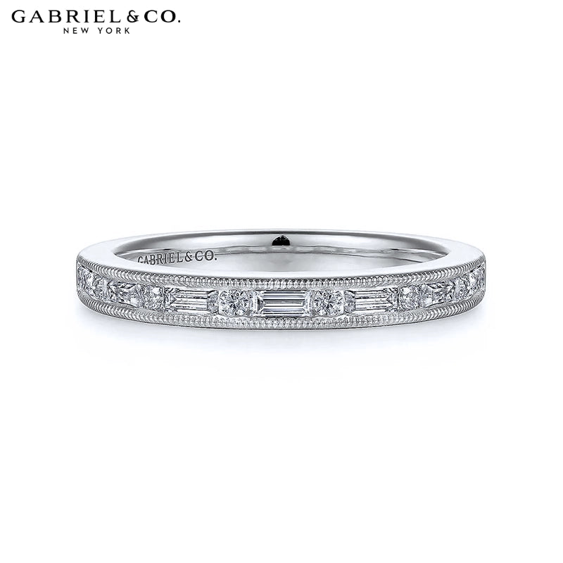 0.38ctw Natural Diamond Vintage Milgrain Ring 2.4mm