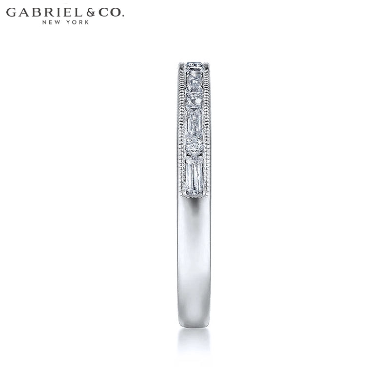 0.38ctw Natural Diamond Vintage Milgrain Ring 2.4mm