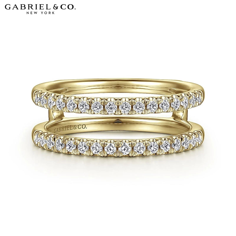 0.40ctw Natural Diamond French Pavé Ring Jacket 6.5mm