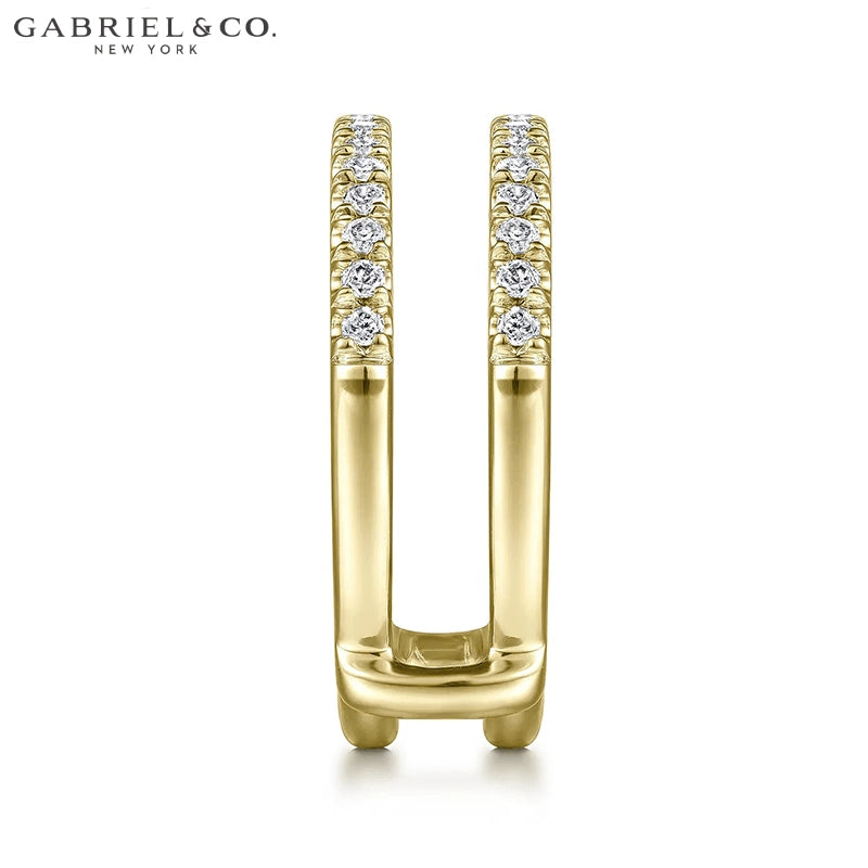 0.40ctw Natural Diamond French Pavé Ring Jacket 6.5mm