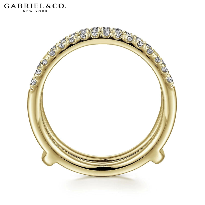 0.40ctw Natural Diamond French Pavé Ring Jacket 6.5mm