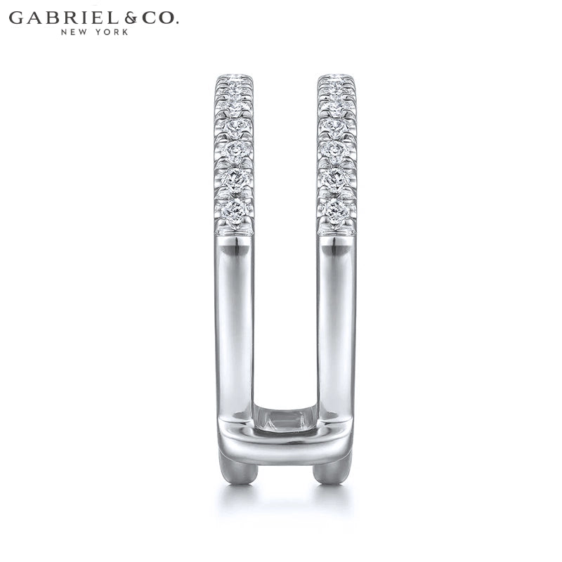 0.40ctw Natural Diamond French Pavé Ring Jacket 6.5mm