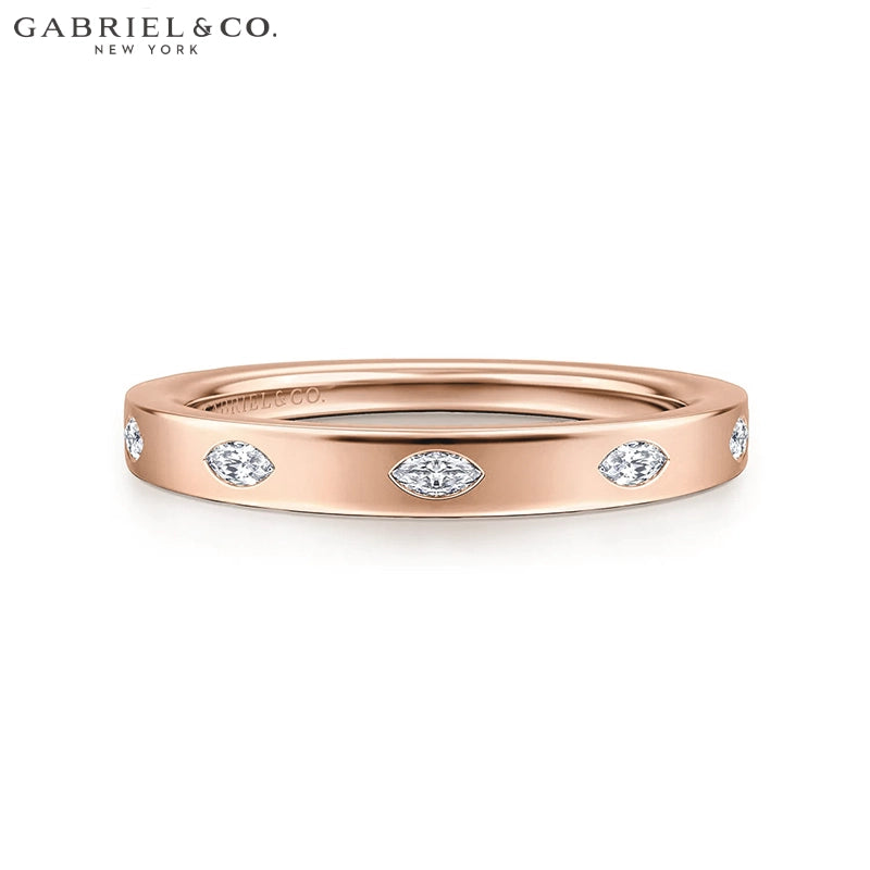 0.16ctw Natural Marquise Diamond Ring 2.6mm