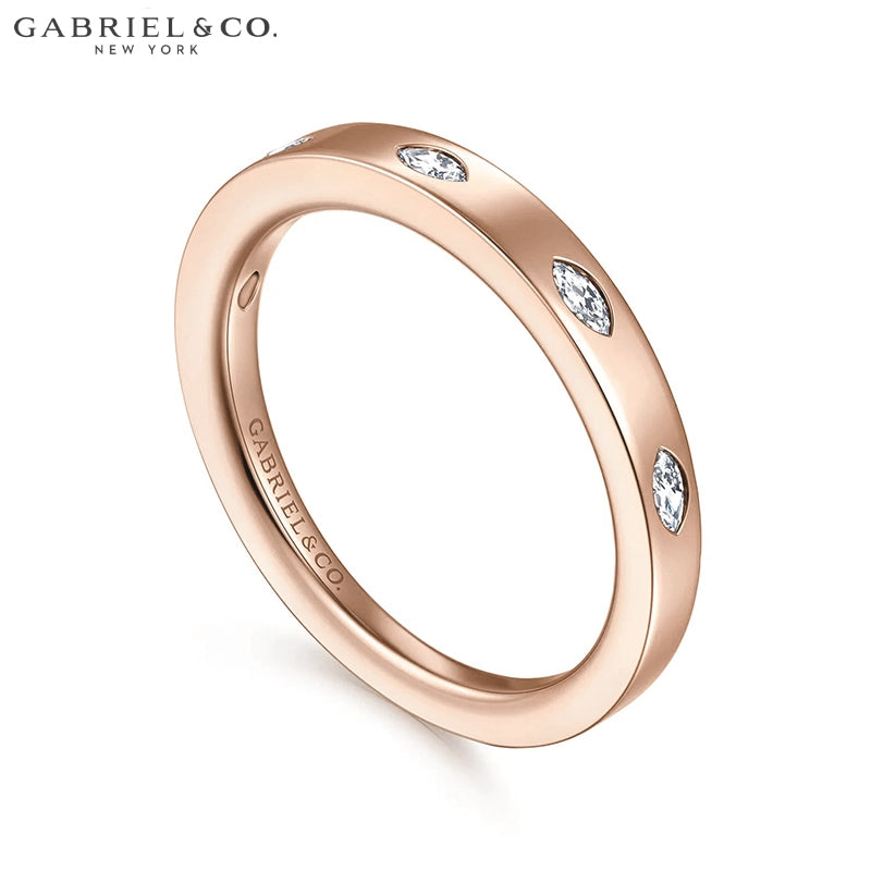 0.16ctw Natural Marquise Diamond Ring 2.6mm