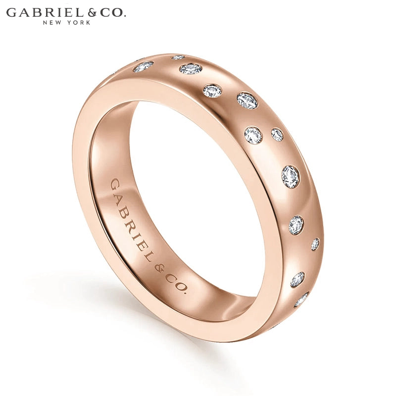 0.24ctw Natural Diamond Burnished Set Ring 4.2mm