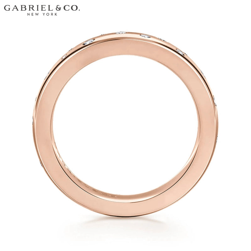0.24ctw Natural Diamond Burnished Set Ring 4.2mm
