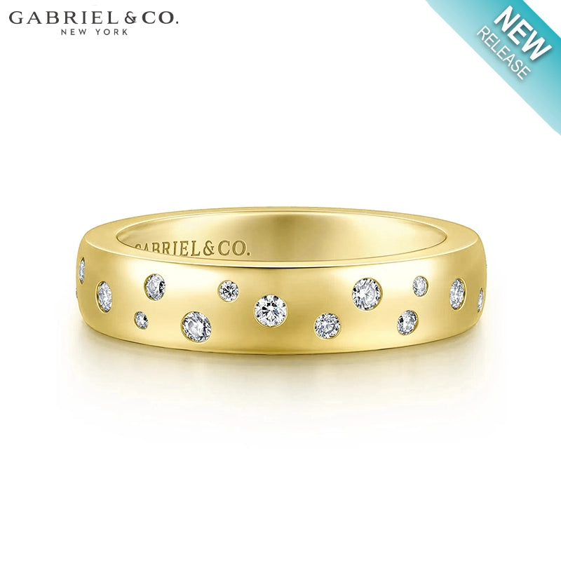 0.24ctw Natural Diamond Burnished Set Ring 4.2mm