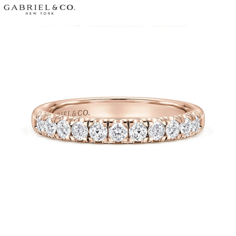 0.50ctw Natural Diamond French U-Pavé Ring 2.9mm