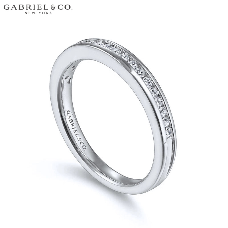 0.25ctw Natural Diamond Channel Set Ring 2.6mm