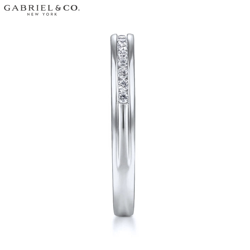 0.25ctw Natural Diamond Channel Set Ring 2.6mm