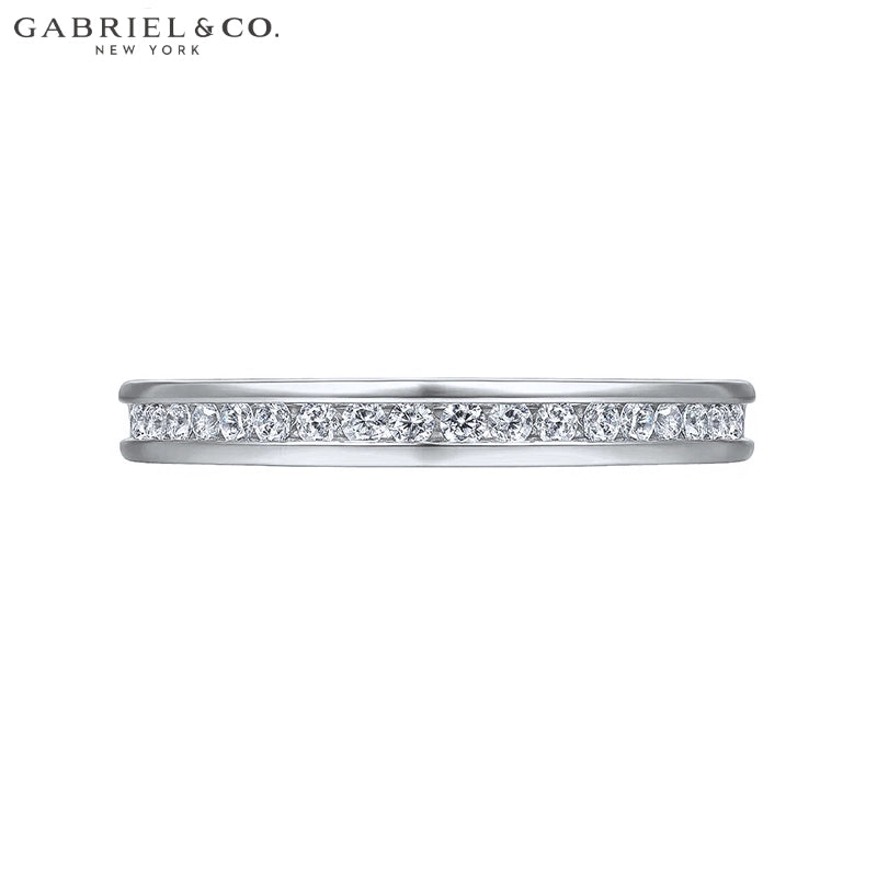 0.25ctw Natural Diamond Channel Set Ring 2.6mm