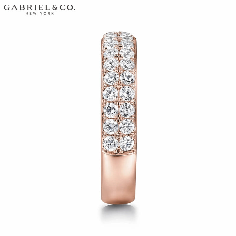 0.95ctw Natural Diamond Micro Pavé Ring 4.0mm