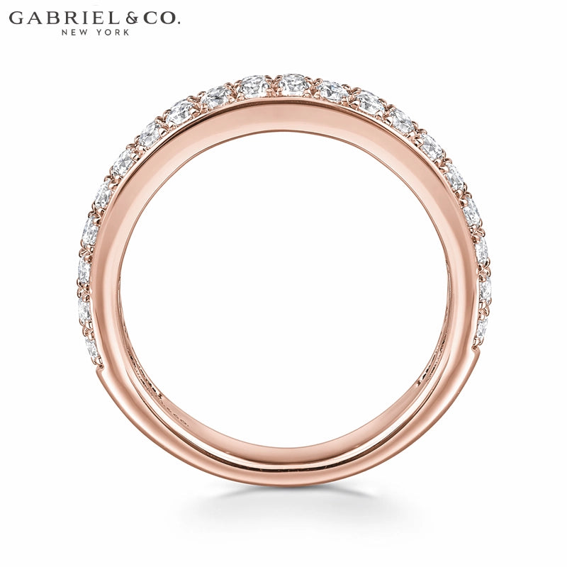 0.95ctw Natural Diamond Micro Pavé Ring 4.0mm