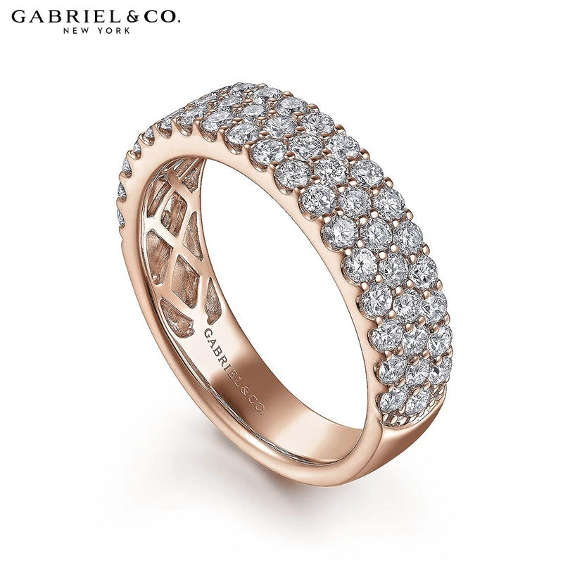 1.15ctw Natural Diamond Micro Pavé Ring 5.0mm