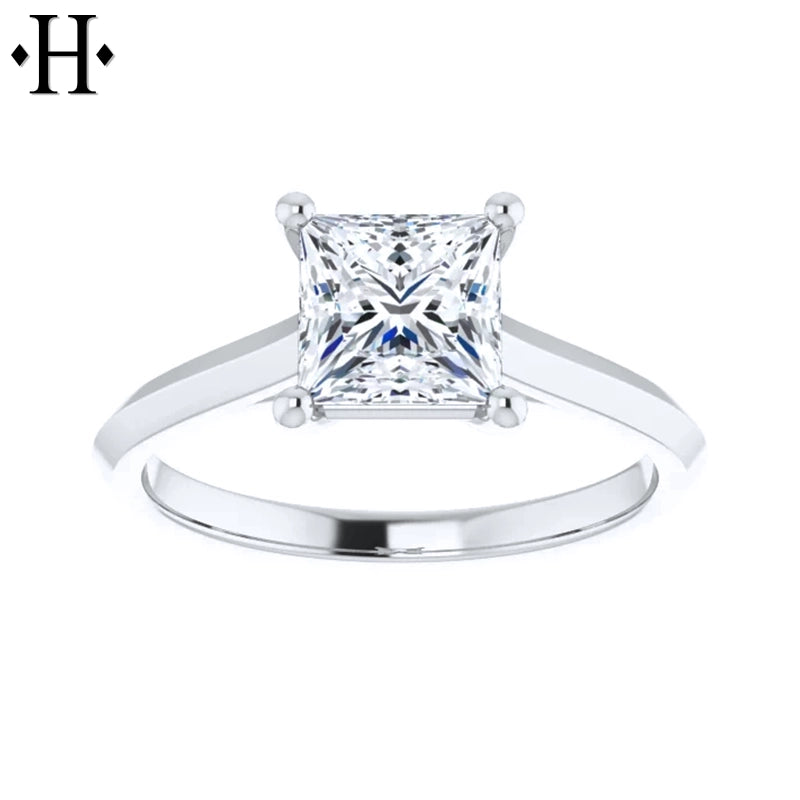 1.01ctw Internally Flawless Princess Cut Lab Grown Diamond Ring