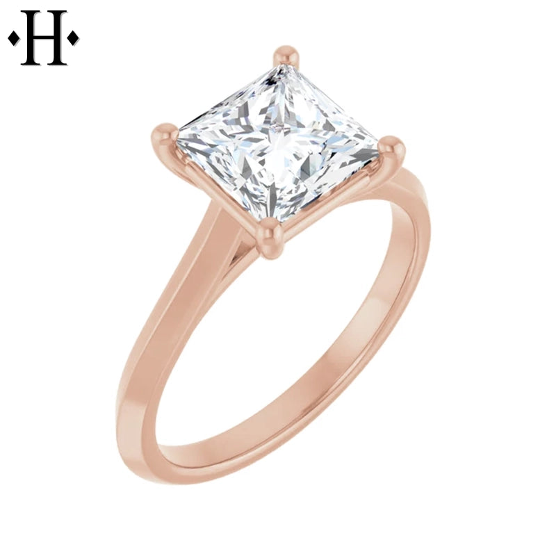1.00ctr-2.00ctr Princess Cut Lab Grown Diamond Ring