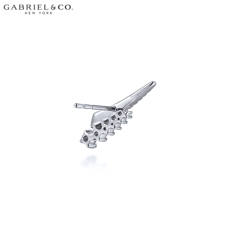 14kt Natural Diamond Climber Earrings