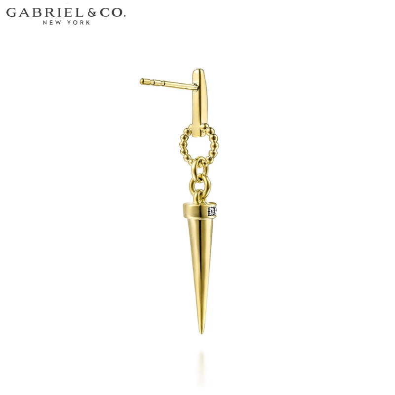 14kt Natural Diamond Drop Earrings