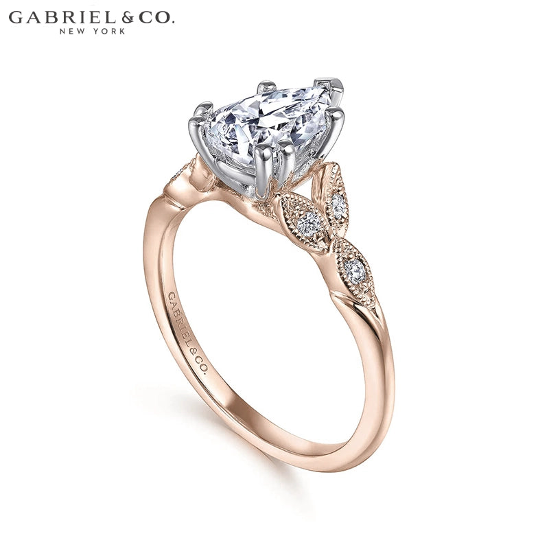1.00ctr-2.50ctr Pear Cut Lab Grown Diamond Ring