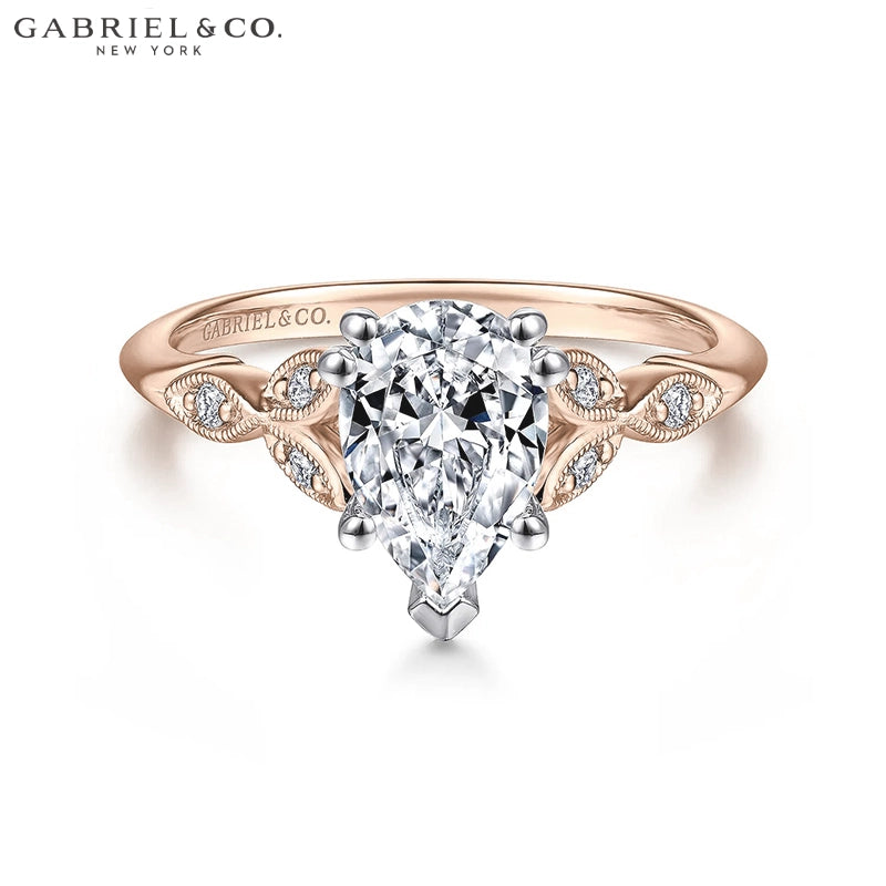 1.00ctr-2.50ctr Pear Cut Lab Grown Diamond Ring