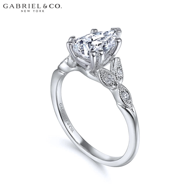 1.00ctr-2.00ctr Pear Cut Natural Diamond Ring