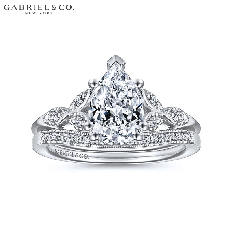 1.00ctr-2.00ctr Pear Cut Natural Diamond Ring