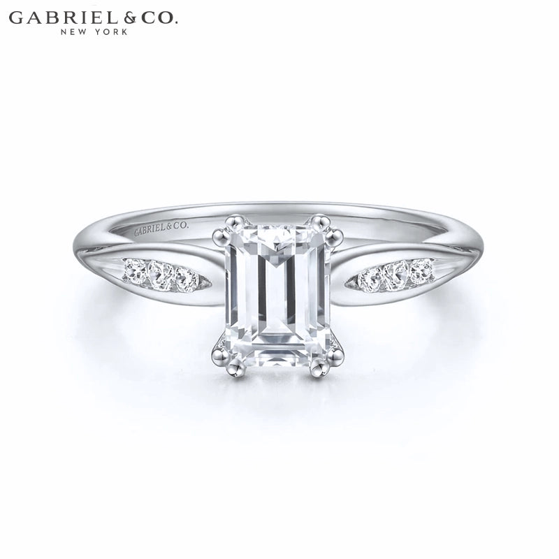 1.00ctr-2.00ctr Emerald Cut Lab Grown Diamond Ring