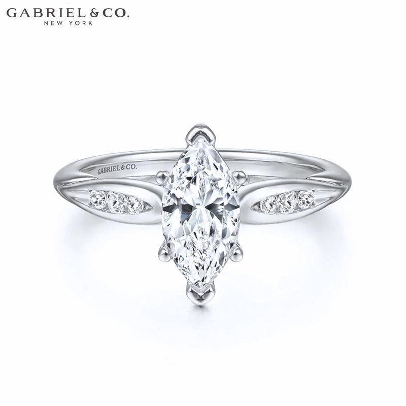 1.00ctr-2.00ctr Marquise Cut Lab Grown Diamond Ring
