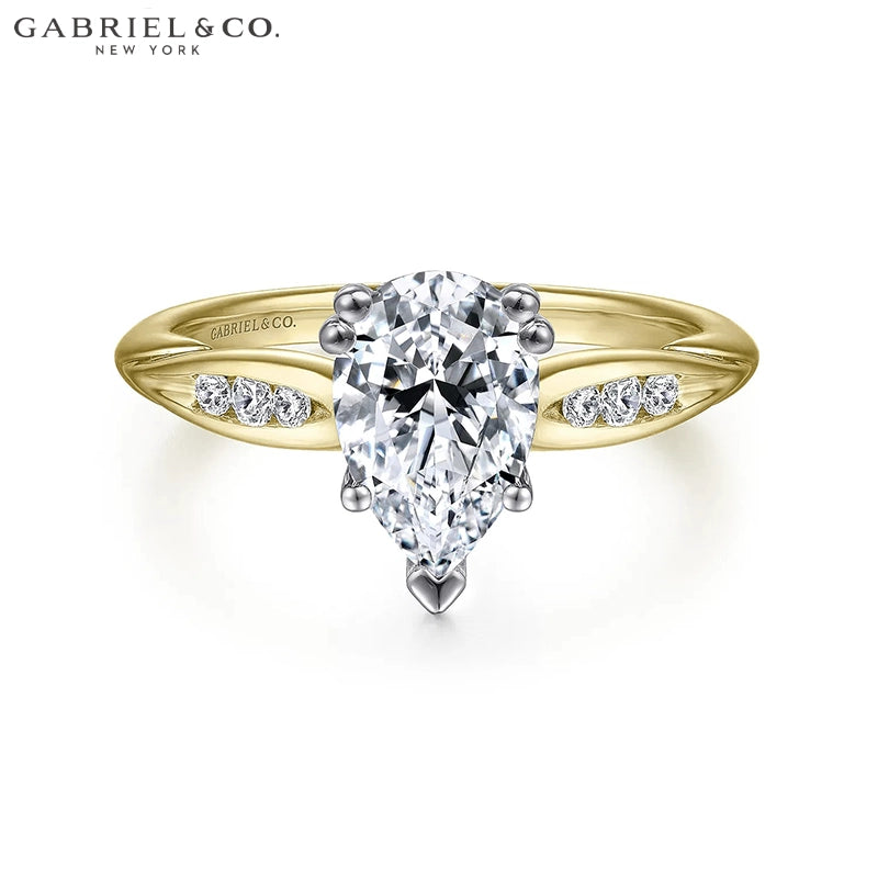 1.00ctr-2.00ctr Pear Cut Lab Grown Diamond Ring