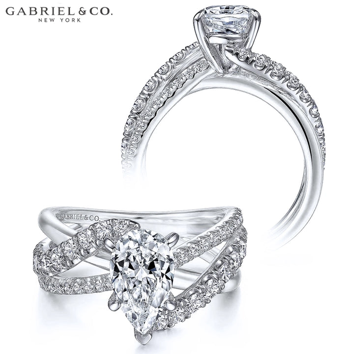 1.50ctr-3.00ctr Pear Cut Lab Grown Diamond Ring