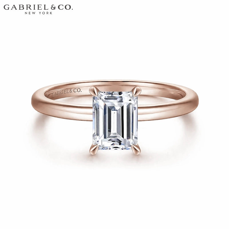 1.00ctr-2.00ctr Emerald Cut Lab Grown Diamond Ring