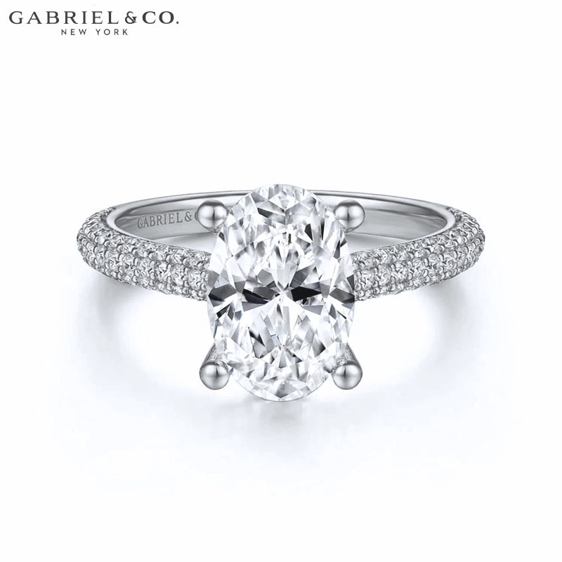 1.00ctr-2.00ctr Oval Cut Natural Diamond Ring