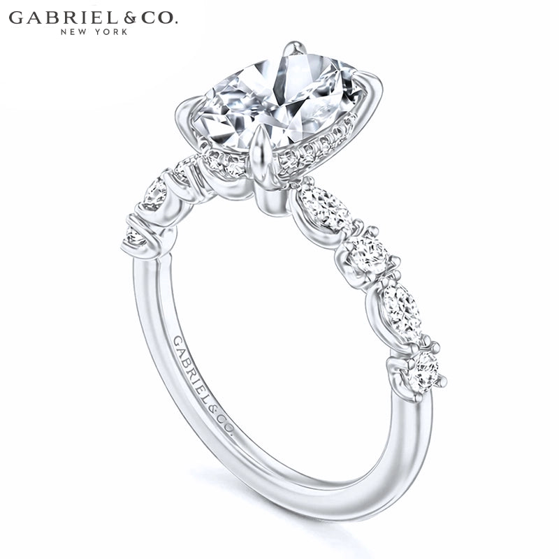 1.00ctr-2.00ctr Oval Cut Natural Diamond Ring Tailor Made