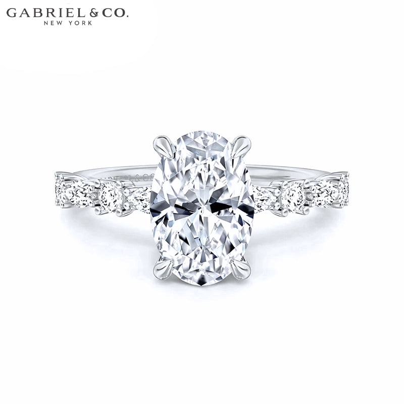 1.00ctr-2.00ctr Oval Cut Natural Diamond Ring