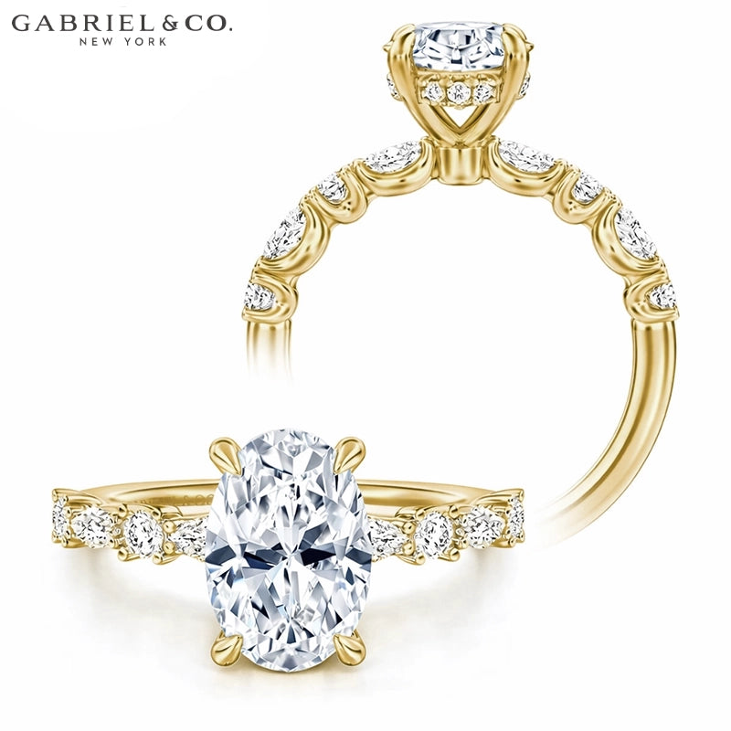 1.00ctr-2.00ctr Oval Cut Natural Diamond Ring