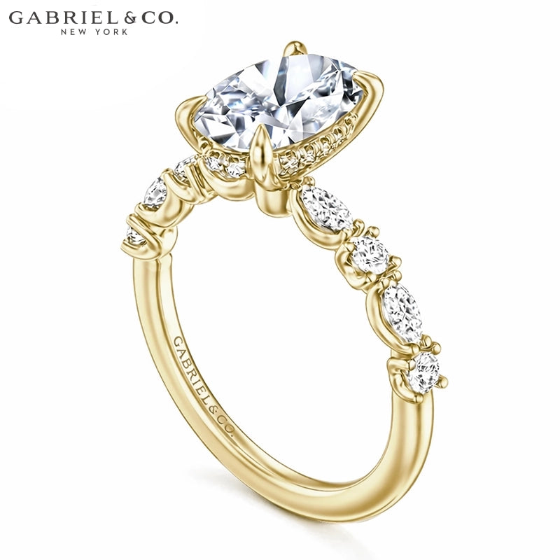 1.00ctr-2.00ctr Oval Cut Natural Diamond Ring