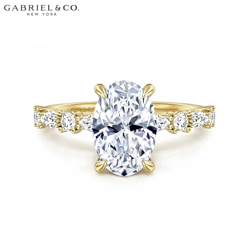 1.00ctr-2.00ctr Oval Cut Natural Diamond Ring