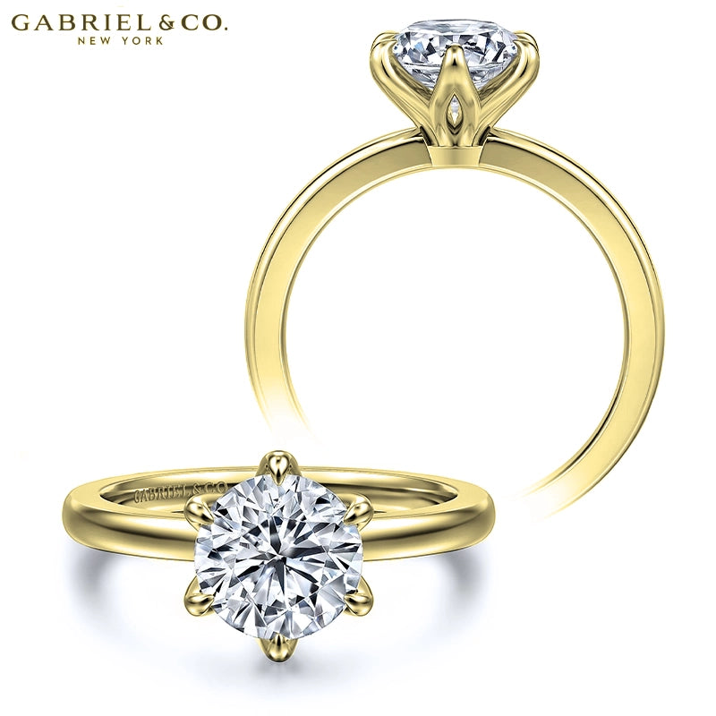 1.00ctr-2.00ctr Round Cut Natural Diamond Ring