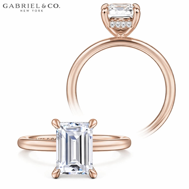 1.25ctr-2.50ctr Emerald Cut Lab Grown Diamond Ring