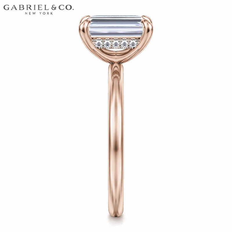 1.25ctr-2.50ctr Emerald Cut Lab Grown Diamond Ring