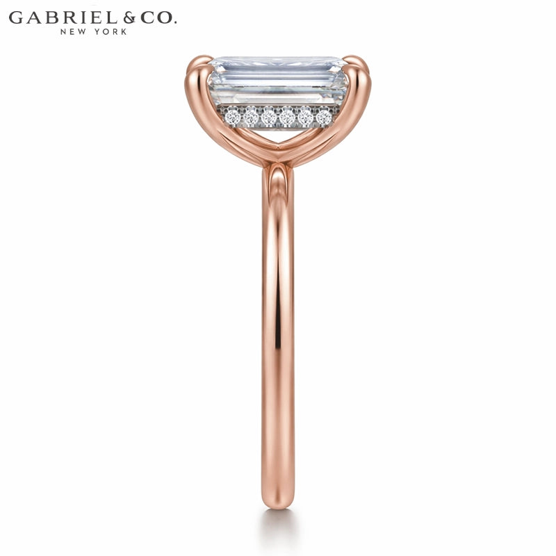 3.00ctr-5.00ctr Emerald Cut Lab Grown Diamond Ring
