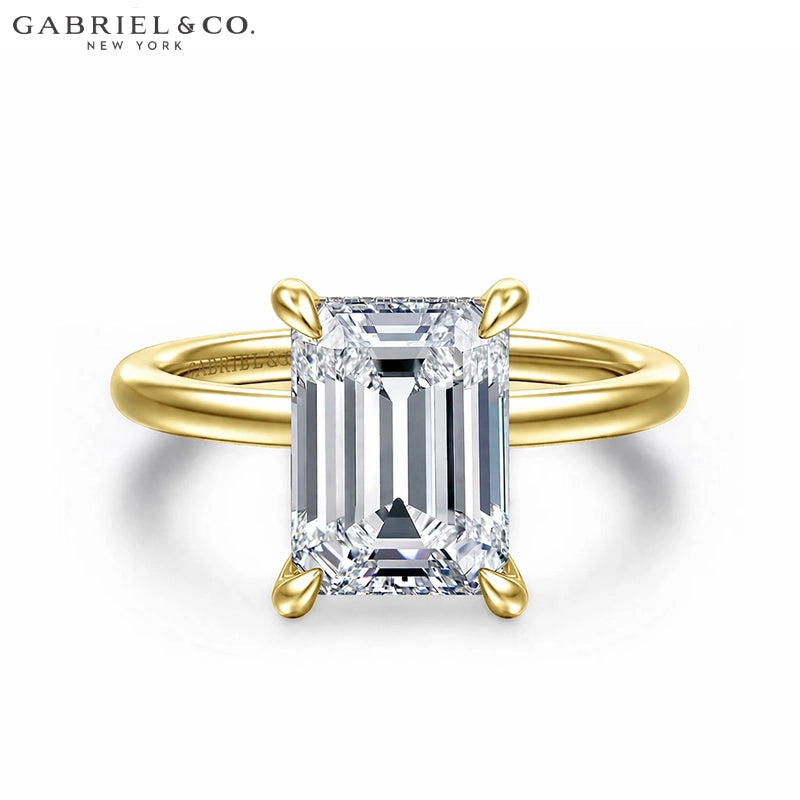 3.00ctr-5.00ctr Emerald Cut Lab Grown Diamond Ring