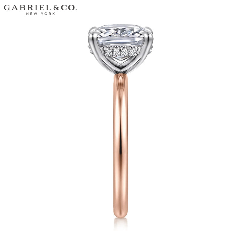 1.25ctr-2.50ctr Elongated Cushion Cut Lab Grown Diamond Ring