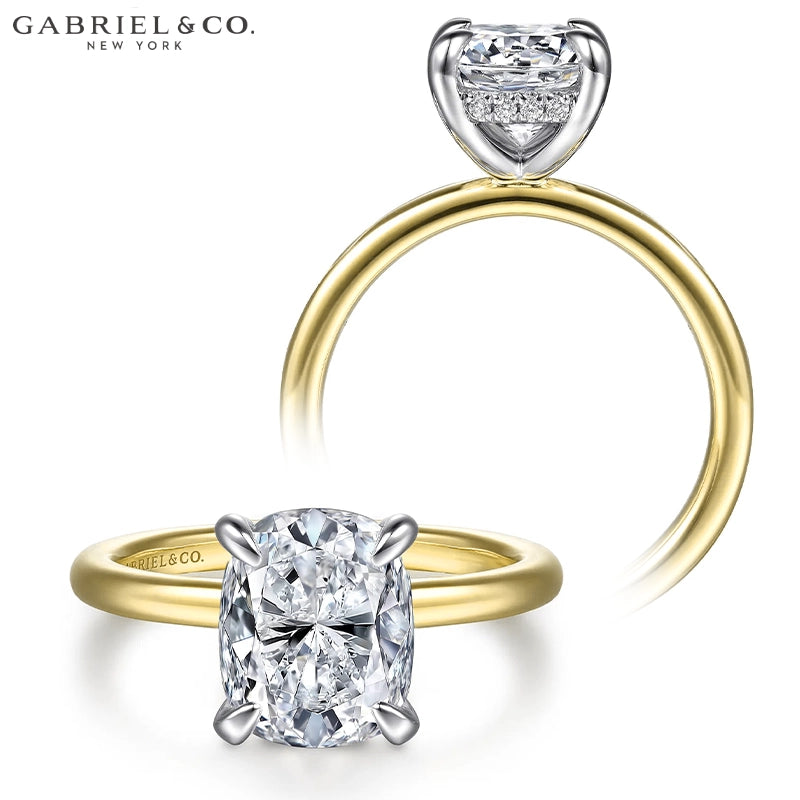 1.25ctr-2.50ctr Elongated Cushion Cut Lab Grown Diamond Ring Tailor Made