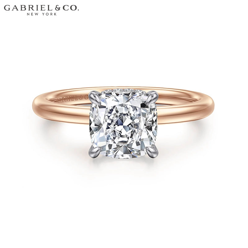 1.25ctr-2.50ctr Square Cushion Cut Lab Grown Diamond Ring