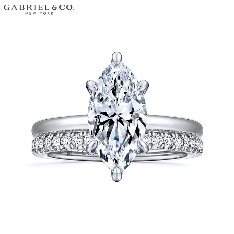 1.25ctr-2.50ctr Marquise Cut Lab Grown Diamond Ring