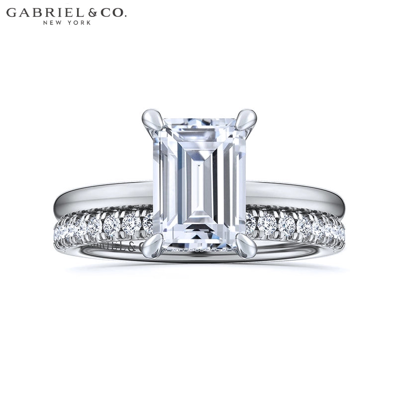 1.00ctr-2.00ctr Emerald Cut Natural Diamond Ring