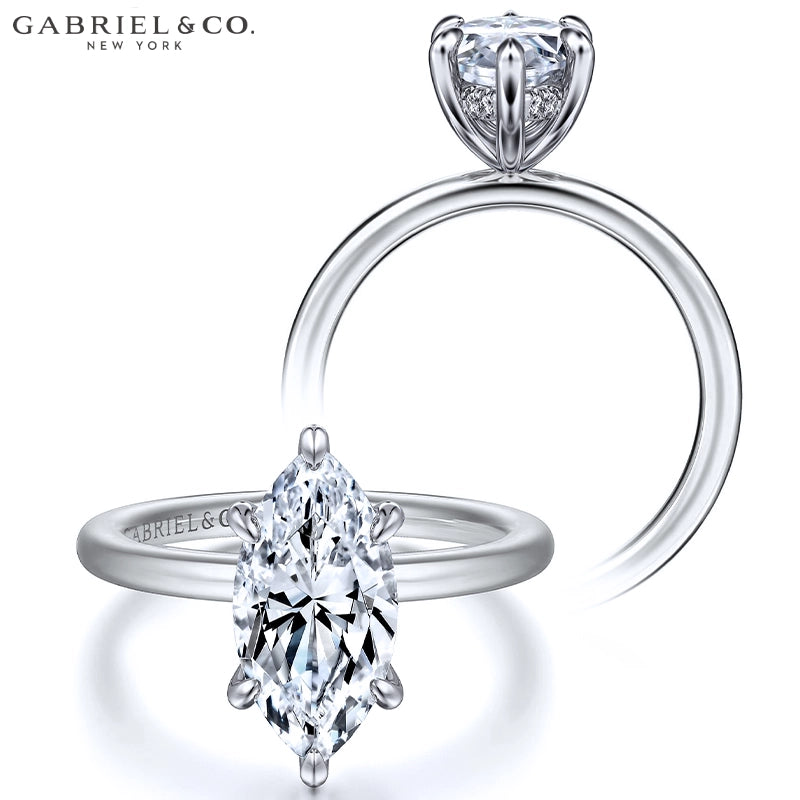 1.25ctr-2.50ctr Marquise Cut Lab Grown Diamond Ring Tailor Made