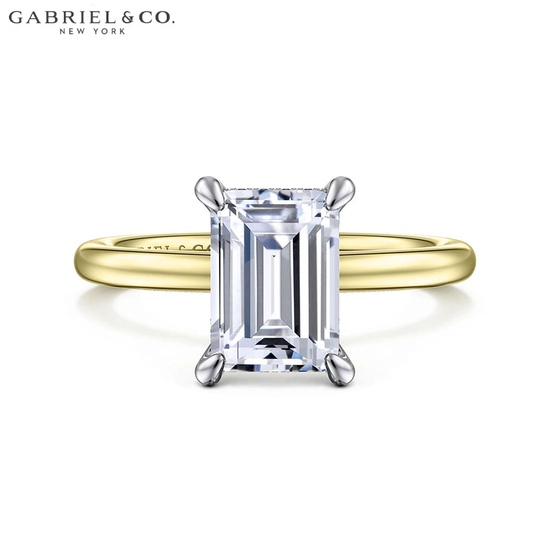 1.00ctr-2.00ctr Emerald Cut Natural Diamond Ring