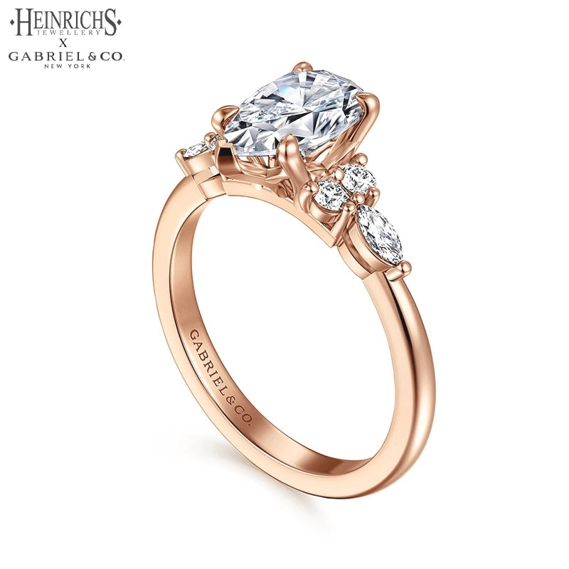 1.25ctr-2.50ctr Pear Cut Lab Grown Diamond Ring Tailor Made